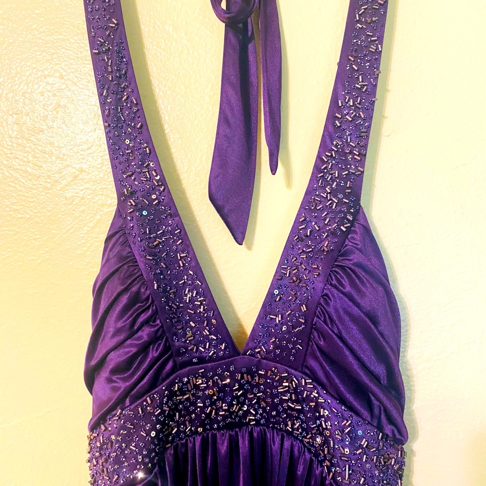 Purple short dress with sequins